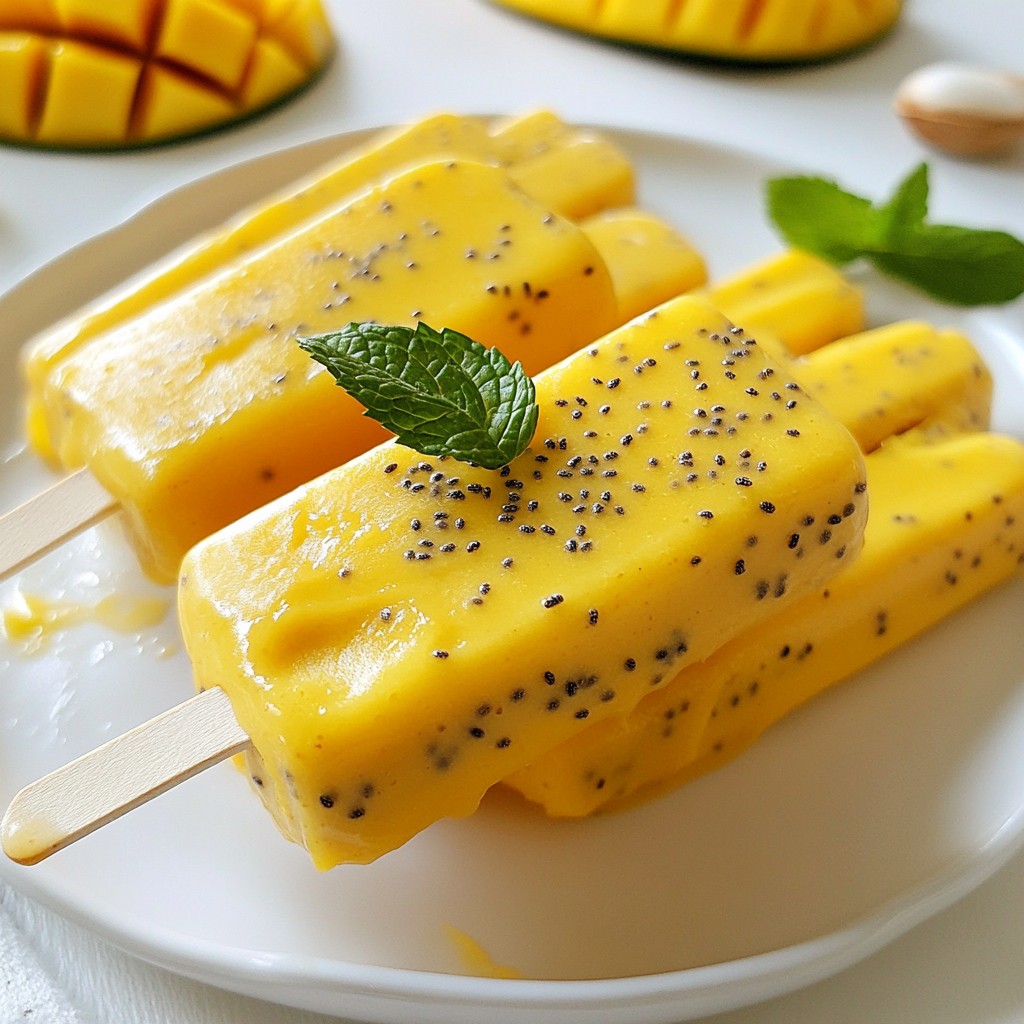 Mango Coconut Chia Pops Refreshing Summer Treat