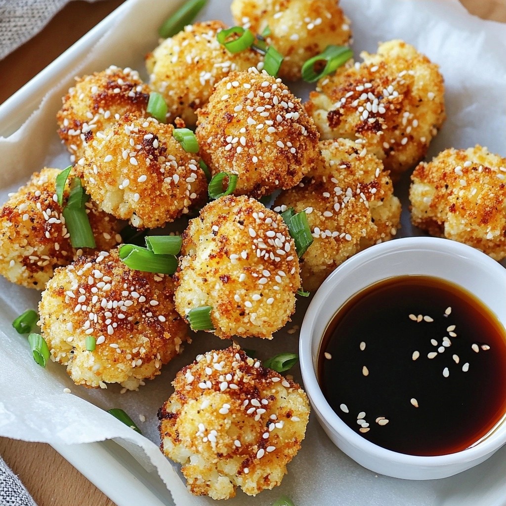Crunchy Air Fryer Sesame Cauliflower Bites Recipe