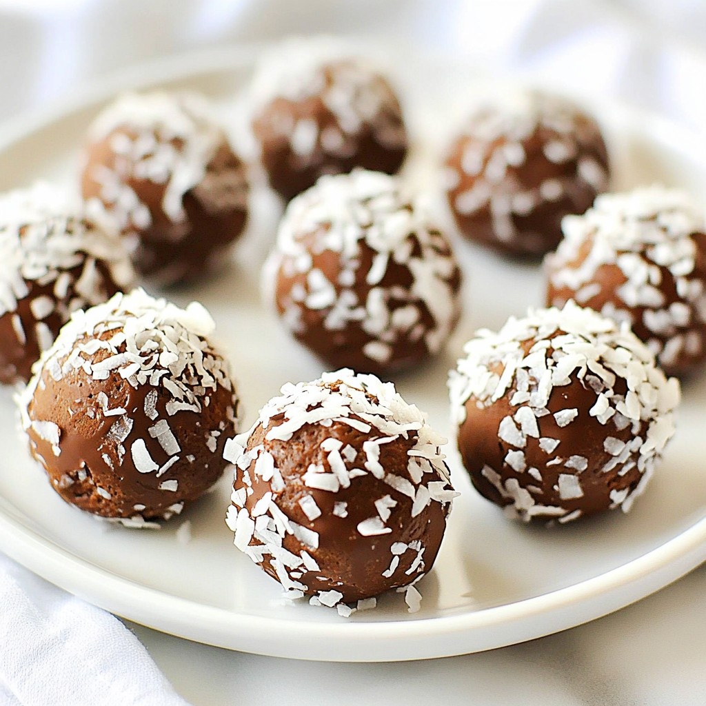 Chocolate Coconut Energy Truffles Tasty Snack Idea