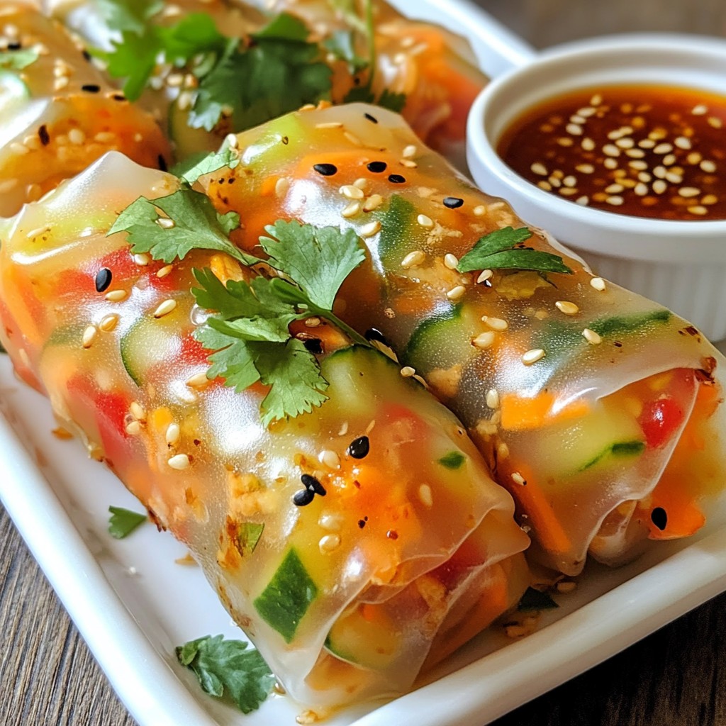 Teriyaki Chicken Rice Paper Rolls Flavorful and Fresh