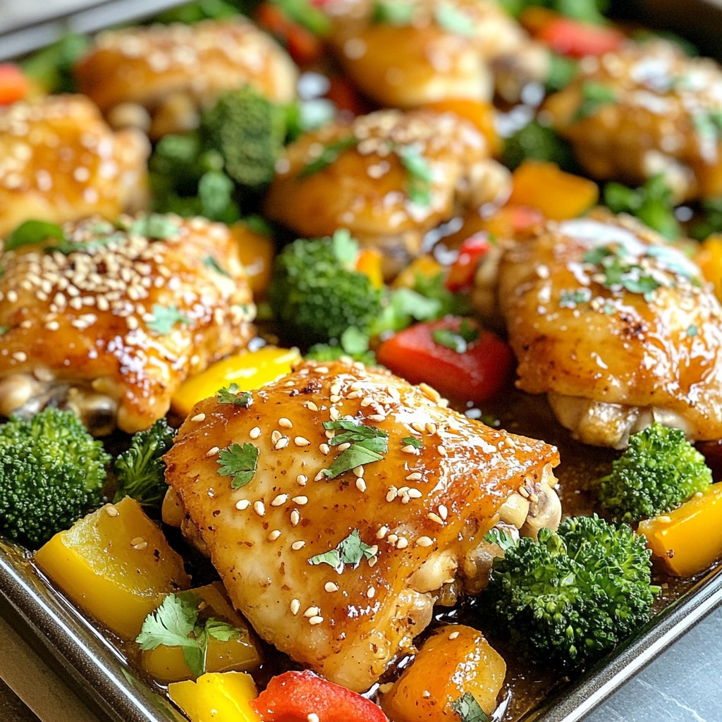 Sheet Pan Honey Garlic Chicken Easy Weeknight Meal