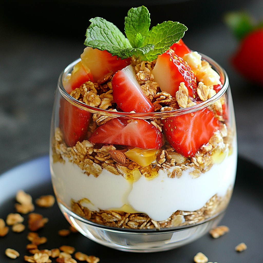 Strawberry Mint Yogurt Parfait Fresh and Tasty Treat