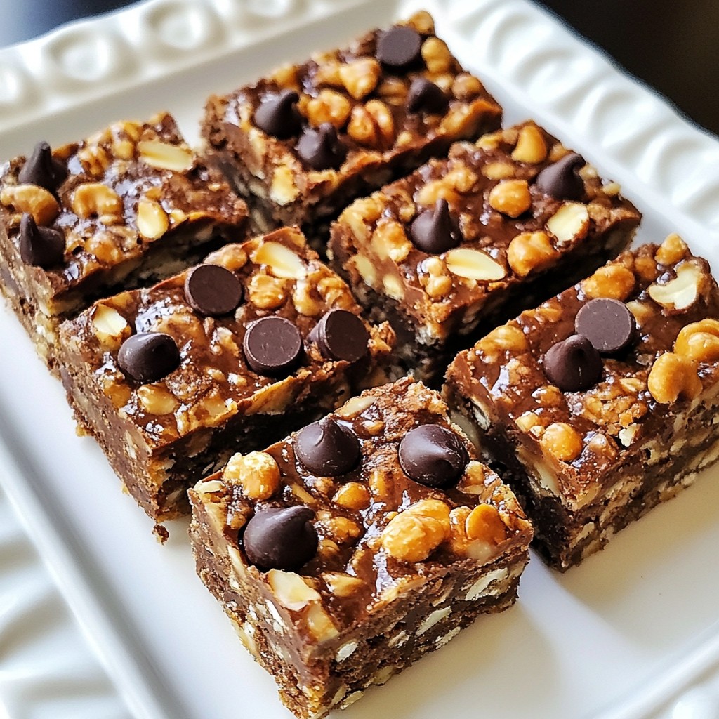 Chocolate Peanut Butter Energy Bars Healthy Snack Recipe