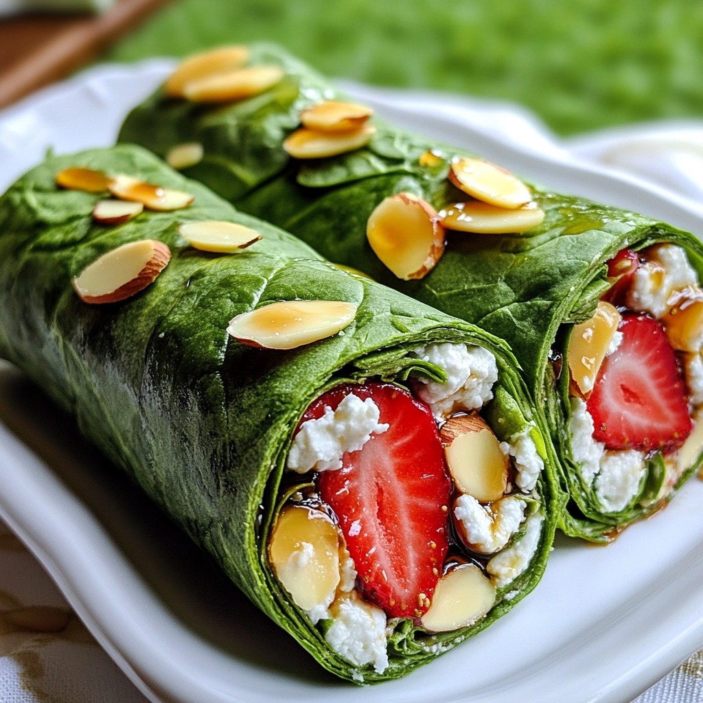 Spinach Strawberry Goat Cheese Wraps Healthy Delight
