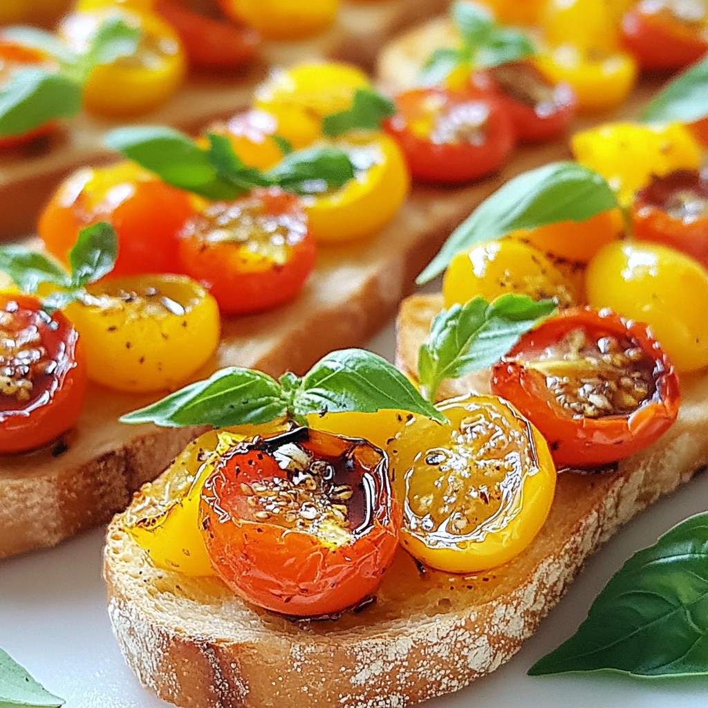Savory air-fried Herb Roasted Tomato Bruschetta Treat