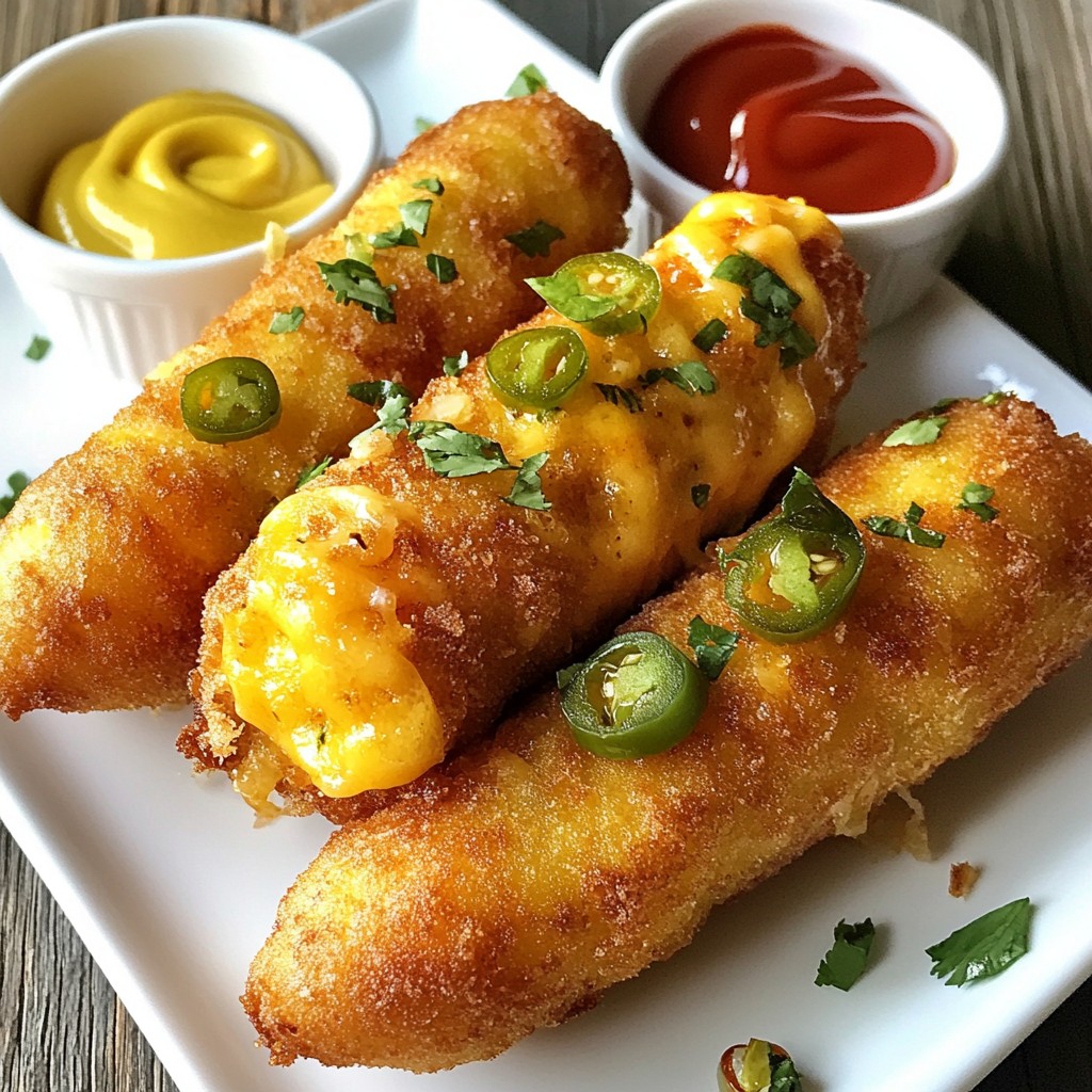 Cheddar Jalapeño Corn Dogs Crispy and Flavorful Snack