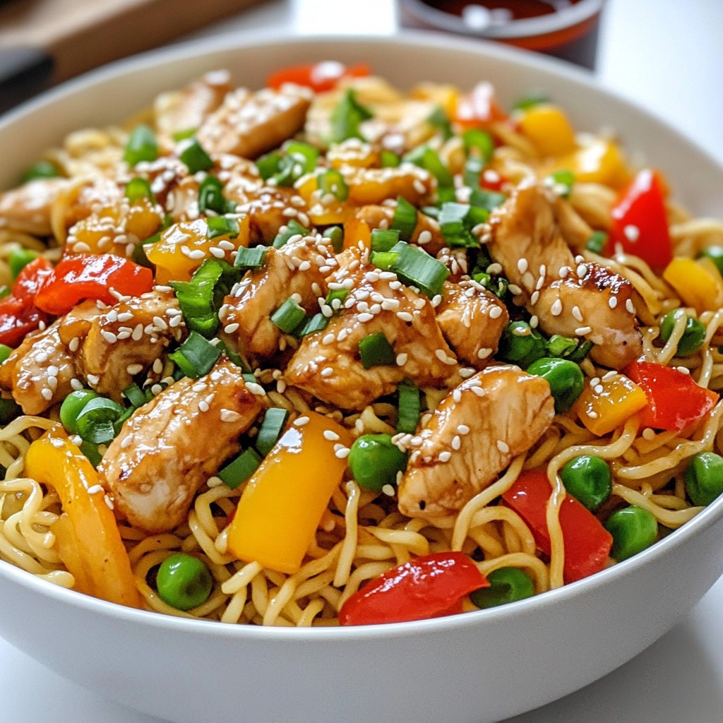 Spicy Sesame Chicken Noodles Flavorful and Fast Dish