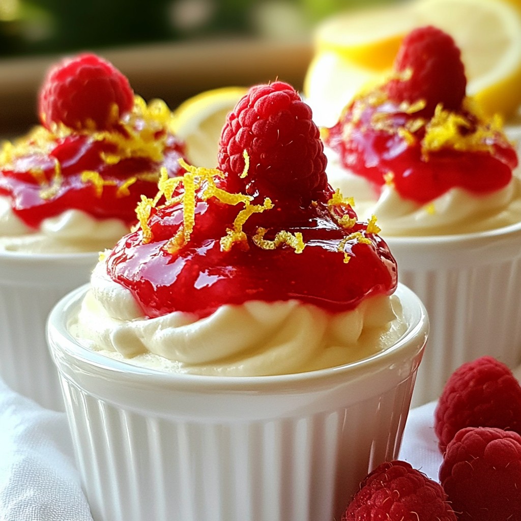 Lemon Raspberry Cheesecake Mousse Creamy and Delightful
