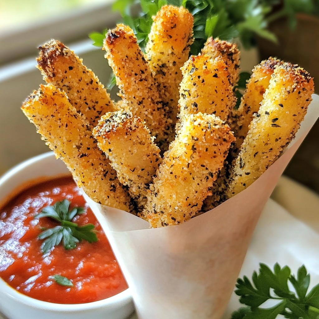 Parmesan Crusted Eggplant Fries Crispy and Simple Snack