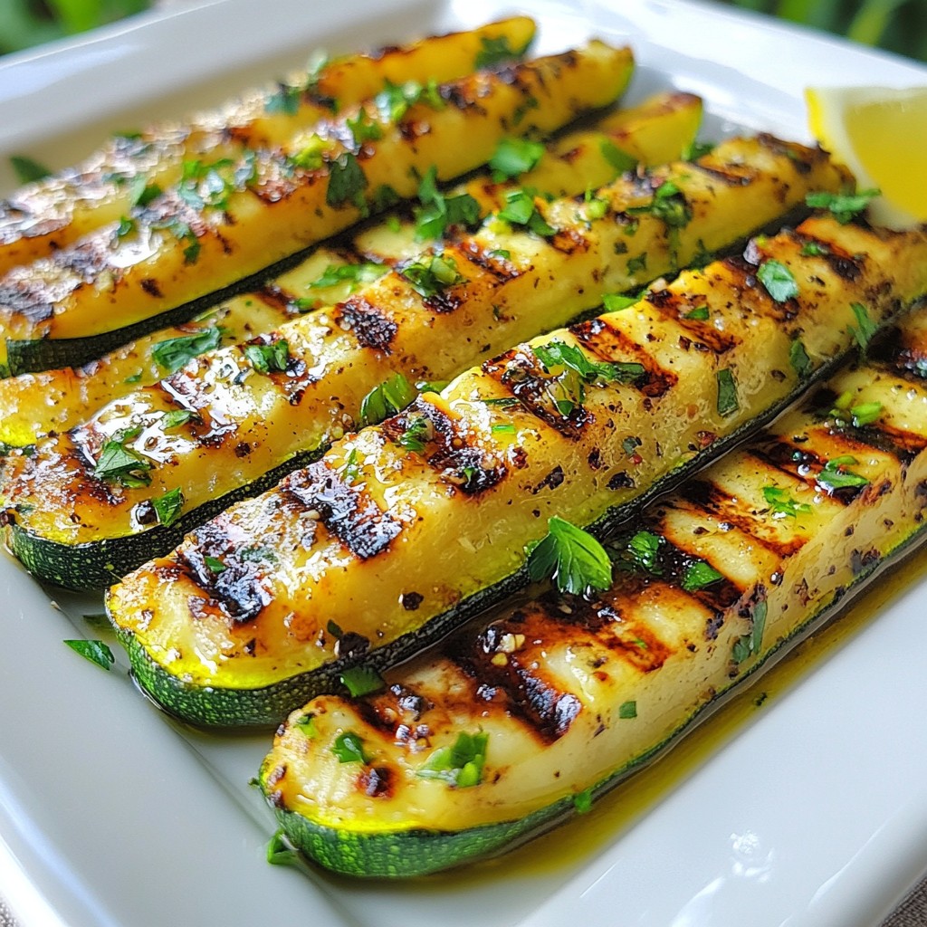 Lemon Herb Grilled Zucchini Fresh and Flavorful Meal