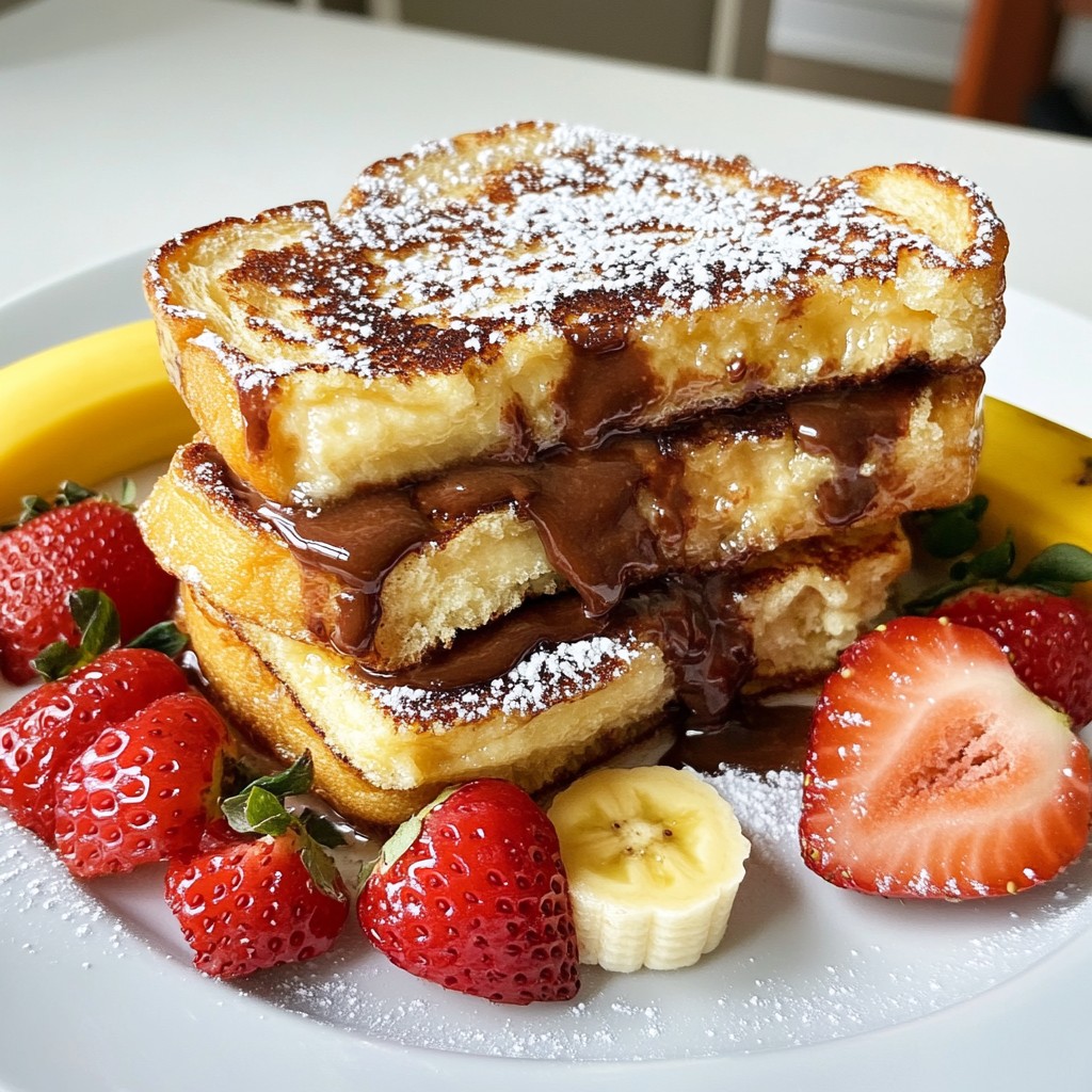 Gooey Air Fryer Nutella Stuffed French Toast Delight