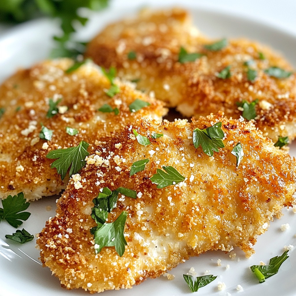 Parmesan Crusted Chicken Cutlets Simple and Tasty