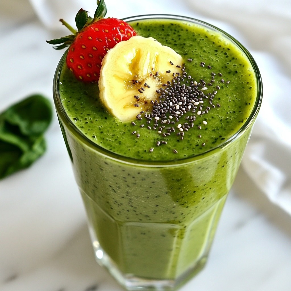 Strawberry Kiwi Spinach Smoothie Refreshing Boost Recipe