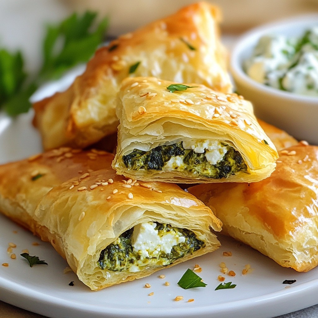 Savory Air-Fried Spinach and Feta Puffs Recipe