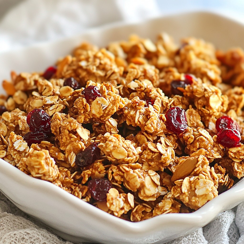 Almond Butter Granola Clusters Healthy Snack Recipe