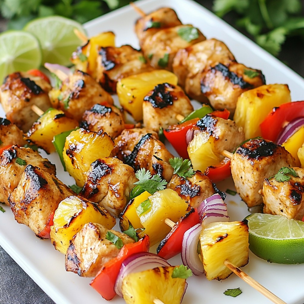 Grilled Pineapple Chicken Kabobs Flavorful Delight