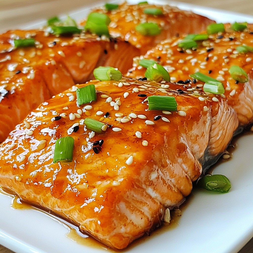 Air Fryer Honey Garlic Glazed Salmon Tasty Delight