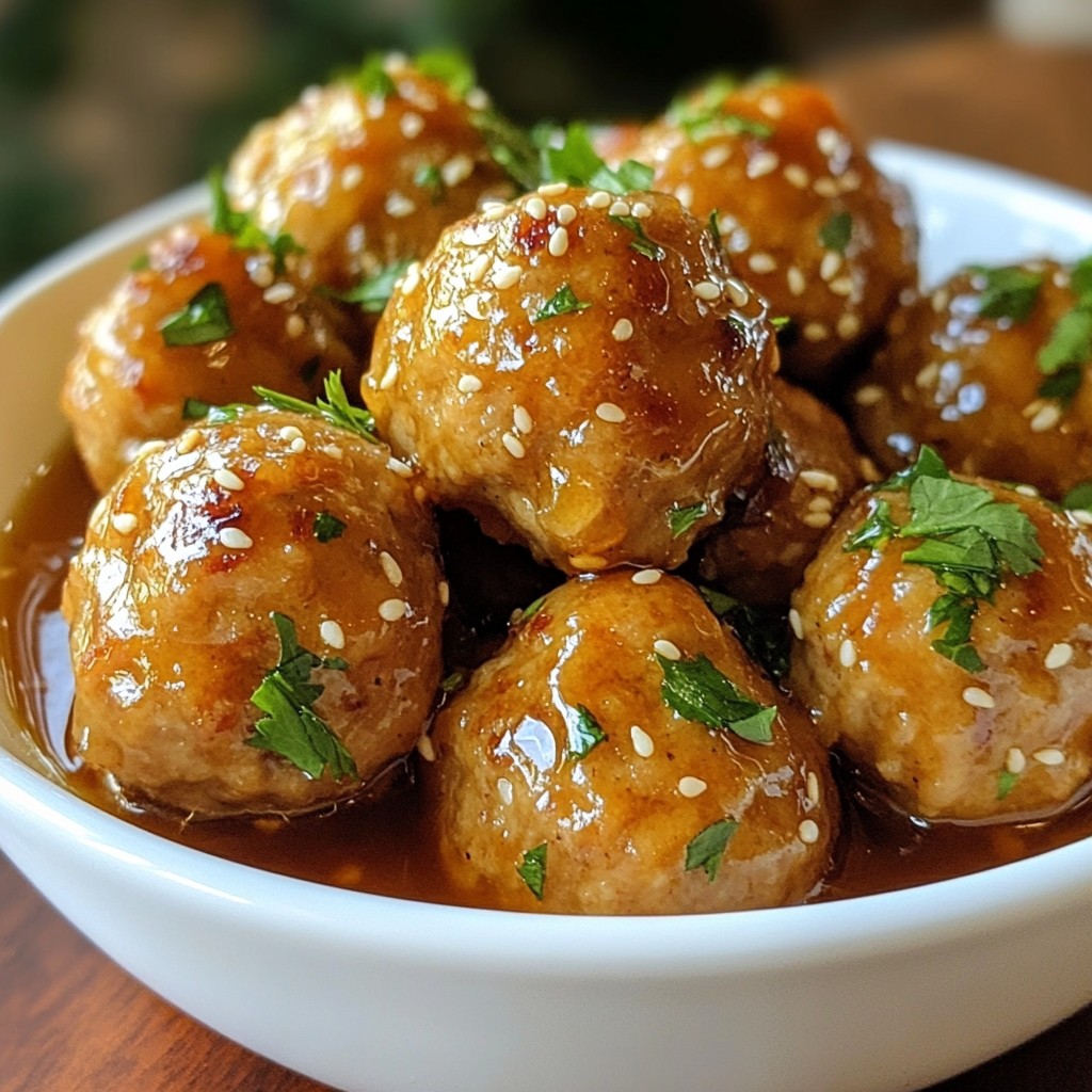 Honey Garlic Turkey Meatballs Simple and Tasty Dish
