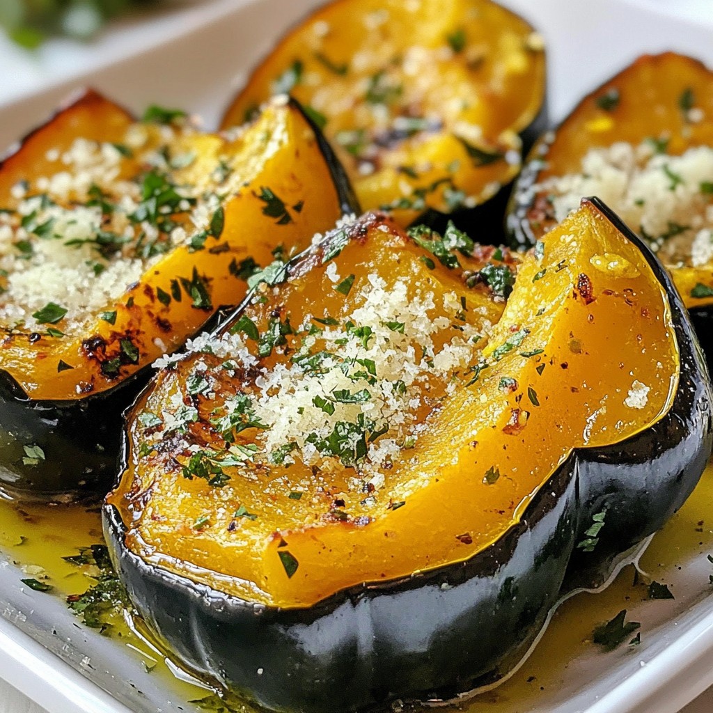 Garlic Herb Roasted Acorn Squash Recipe Delight