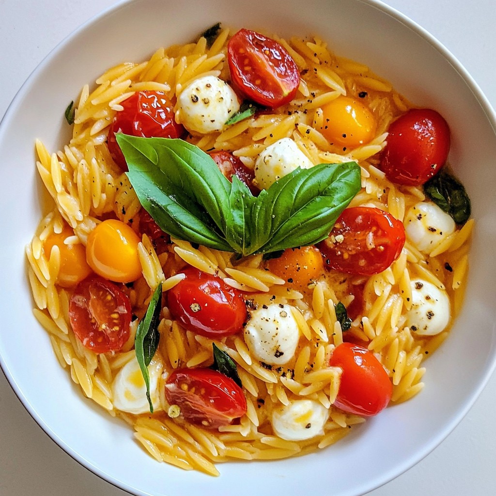 Creamy Tomato Mozzarella Orzo Delightful Flavor Boost