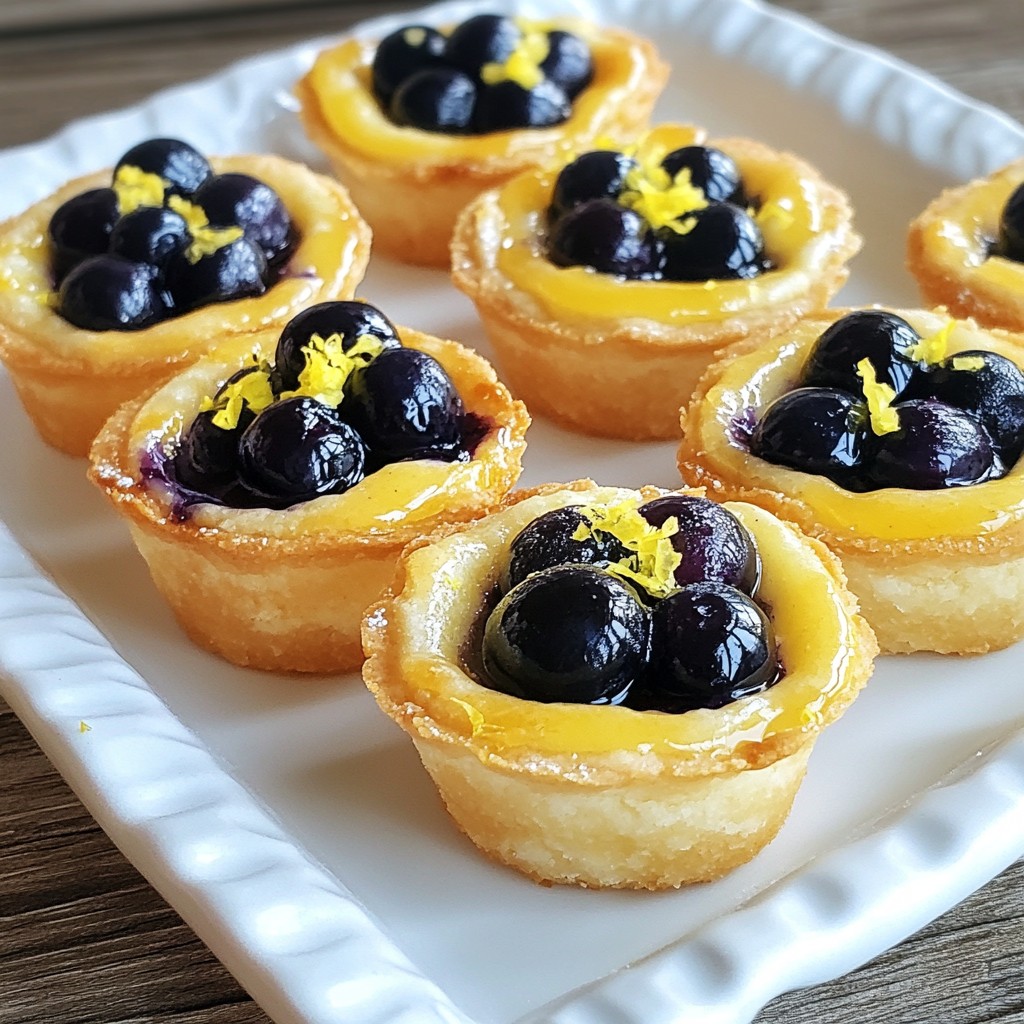 Decadent air fryer Lemon Blueberry Tartlets Recipe
