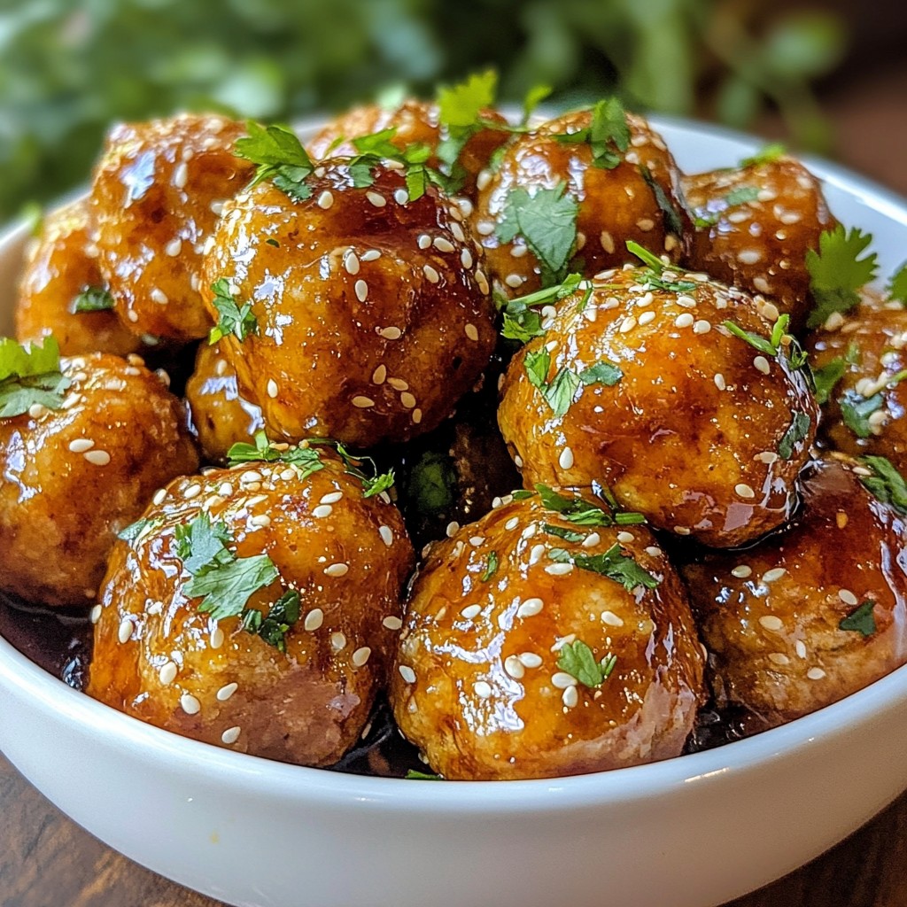 Honey Garlic Chicken Meatballs Flavorful and Easy Meal
