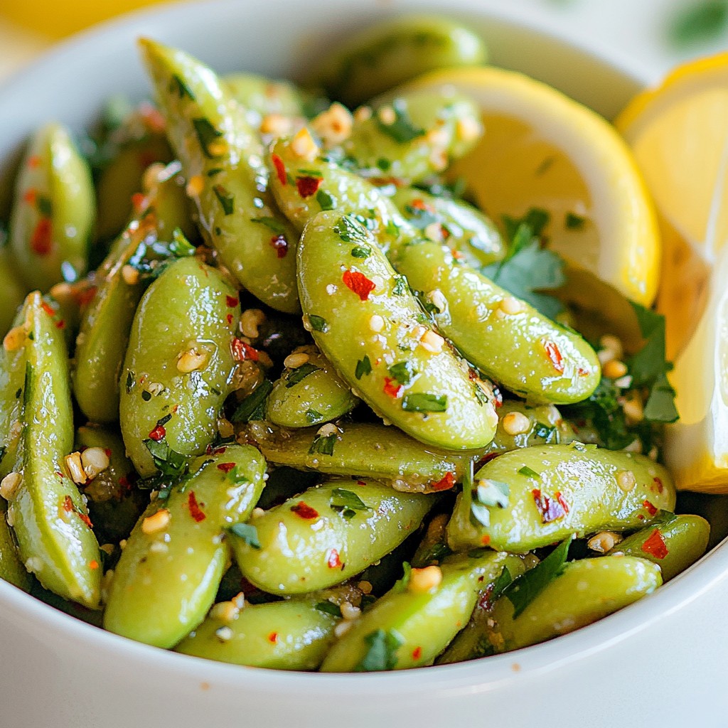 Spicy Garlic Edamame Pods Flavorful and Quick Snack