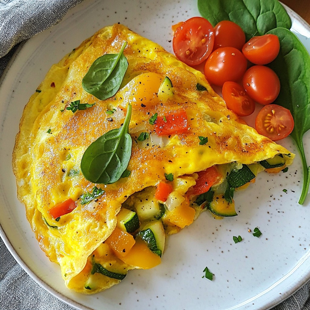 Loaded Veggie Omelette Tasty and Healthy Delight
