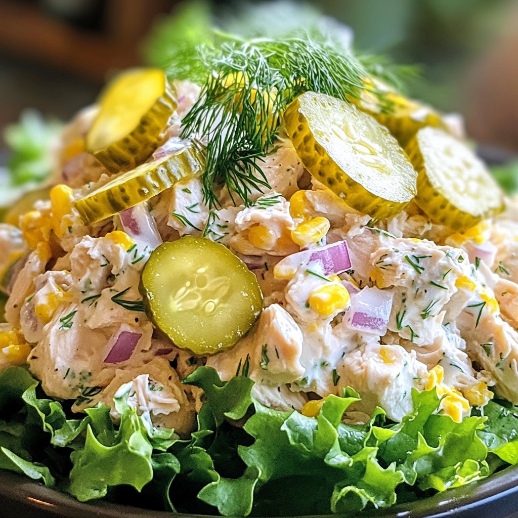 Garlic Dill Pickle Chicken Salad Flavorful and Simple