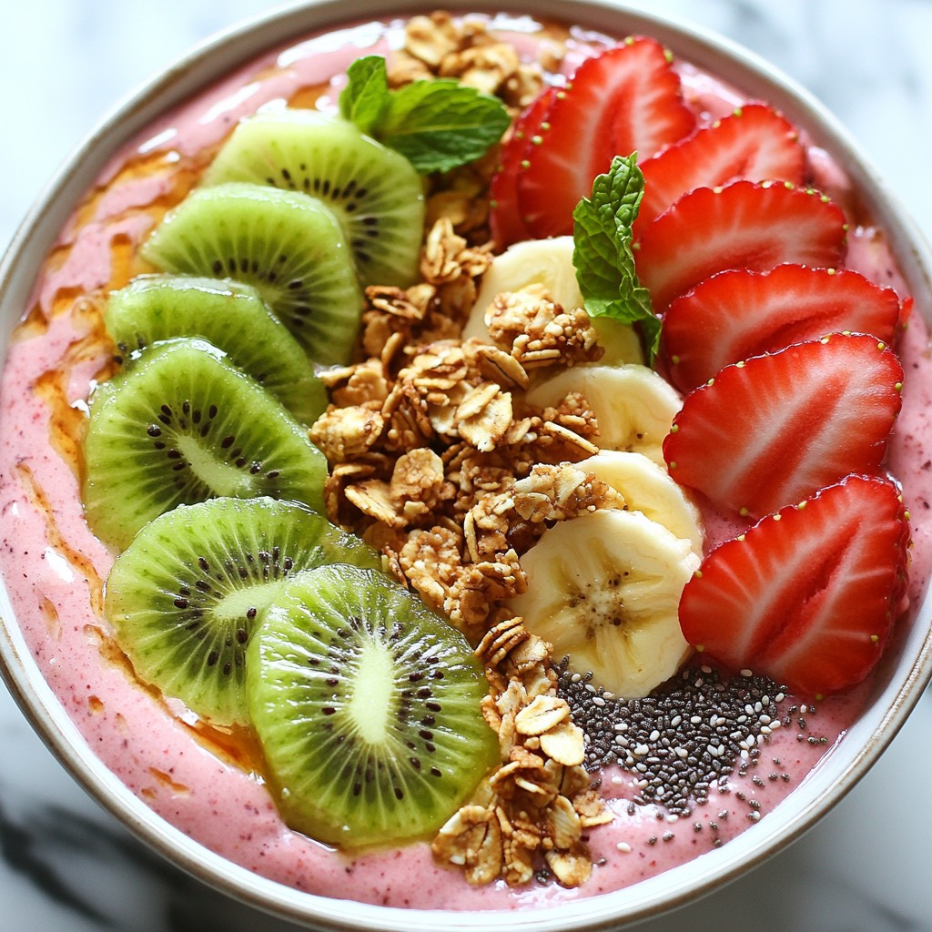 Strawberry Kiwi Smoothie Bowl Fresh and Fruity Delight