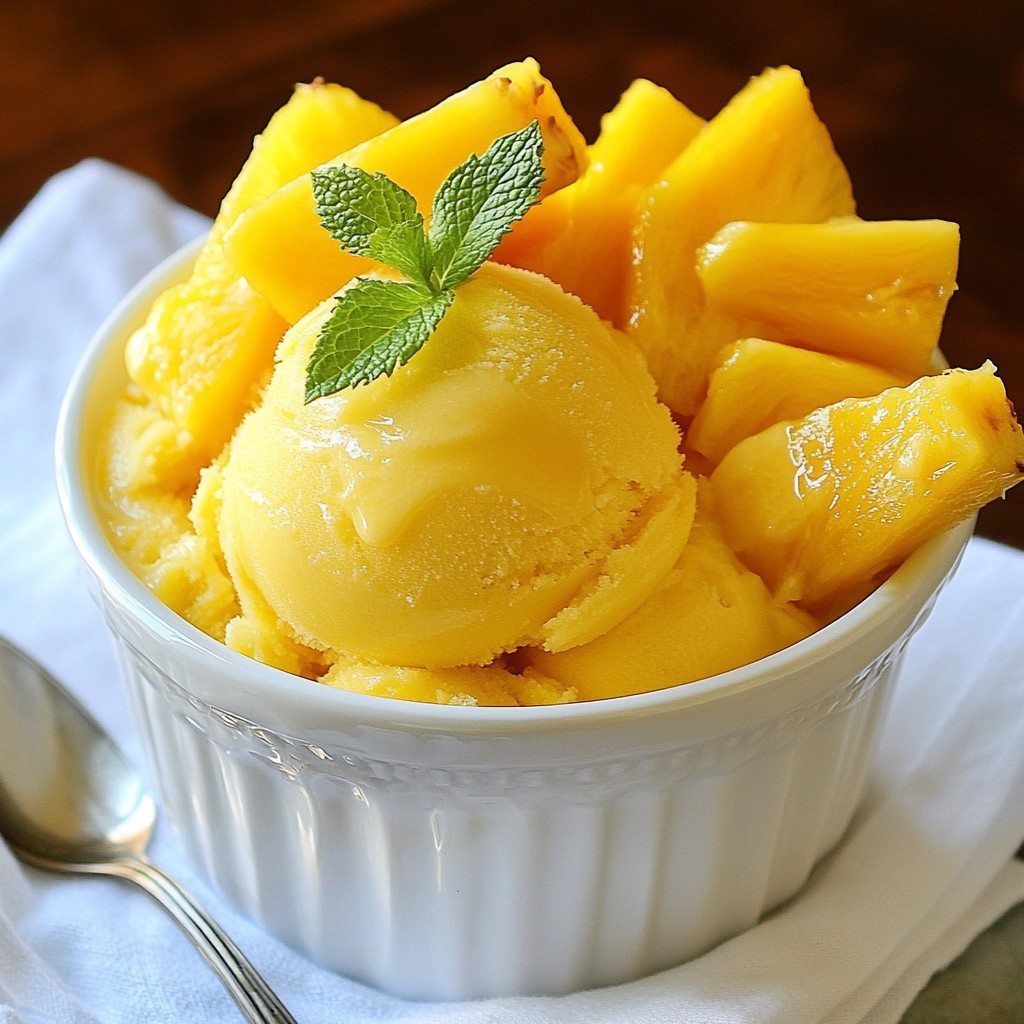 Mango Pineapple Sorbet Sweet and Refreshing Delight