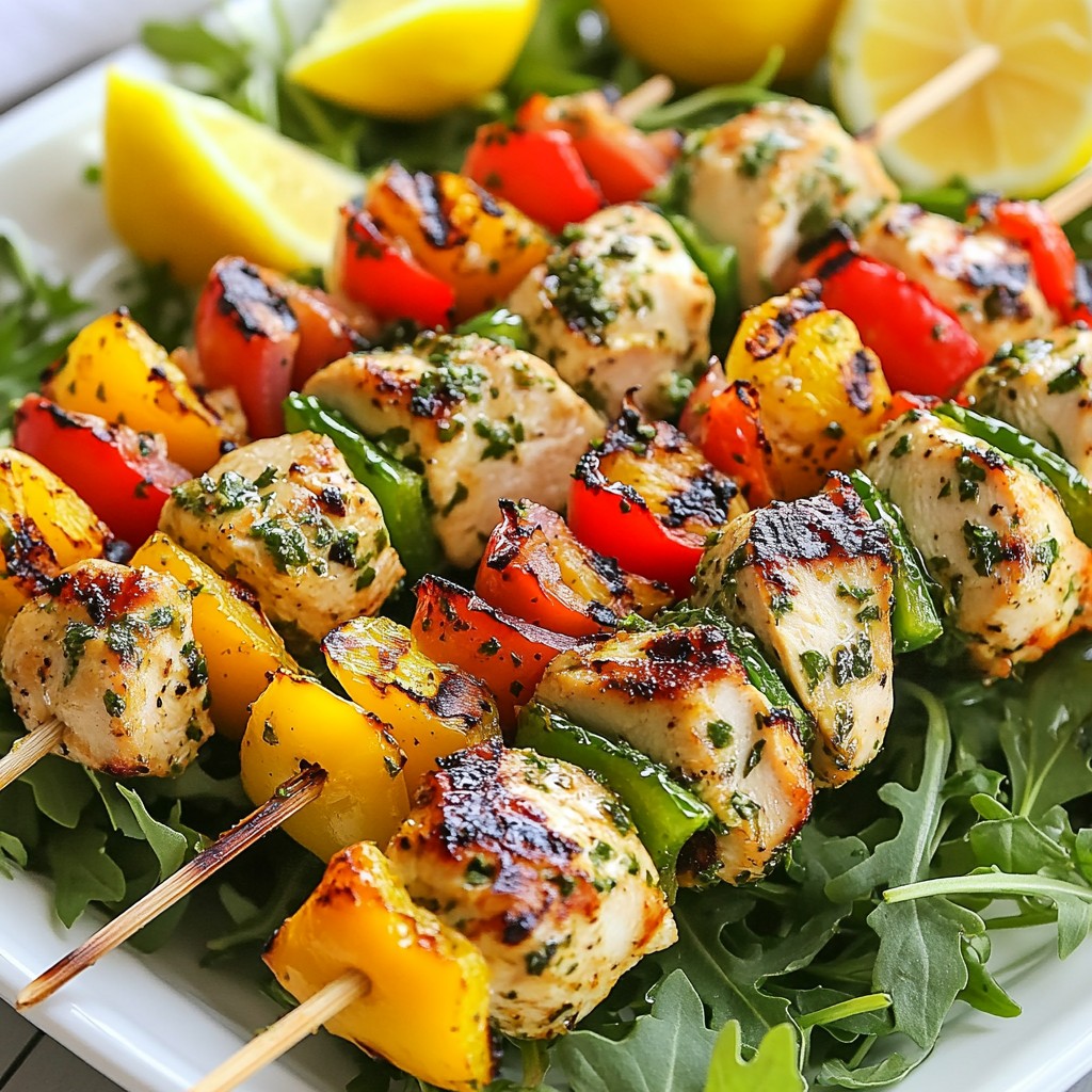 Lemon Herb Grilled Chicken Skewers Flavorful Delight