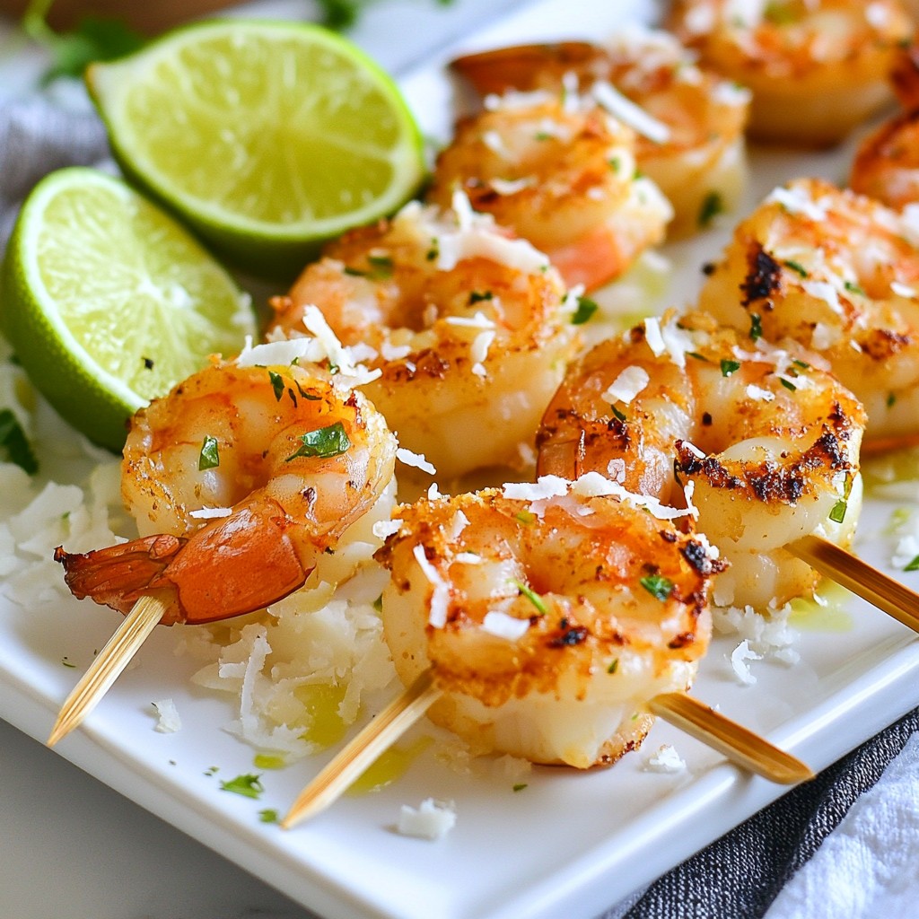 Coconut Lime Shrimp Skewers Tasty and Easy Recipe