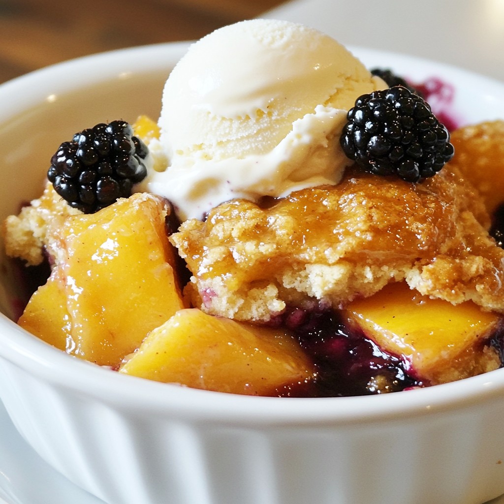 Blackberry Peach Cobbler Delicious and Easy Treat