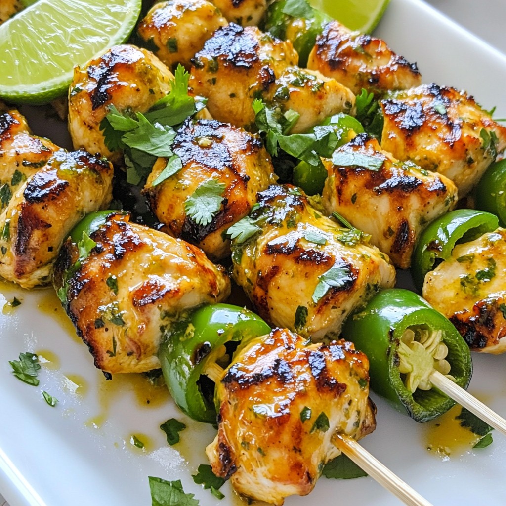Jalapeño Lime Chicken Skewers Flavorful Grilling Treat