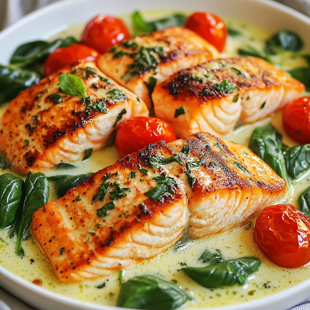 Creamy Garlic Tuscan Salmon Savory and Simple Meal