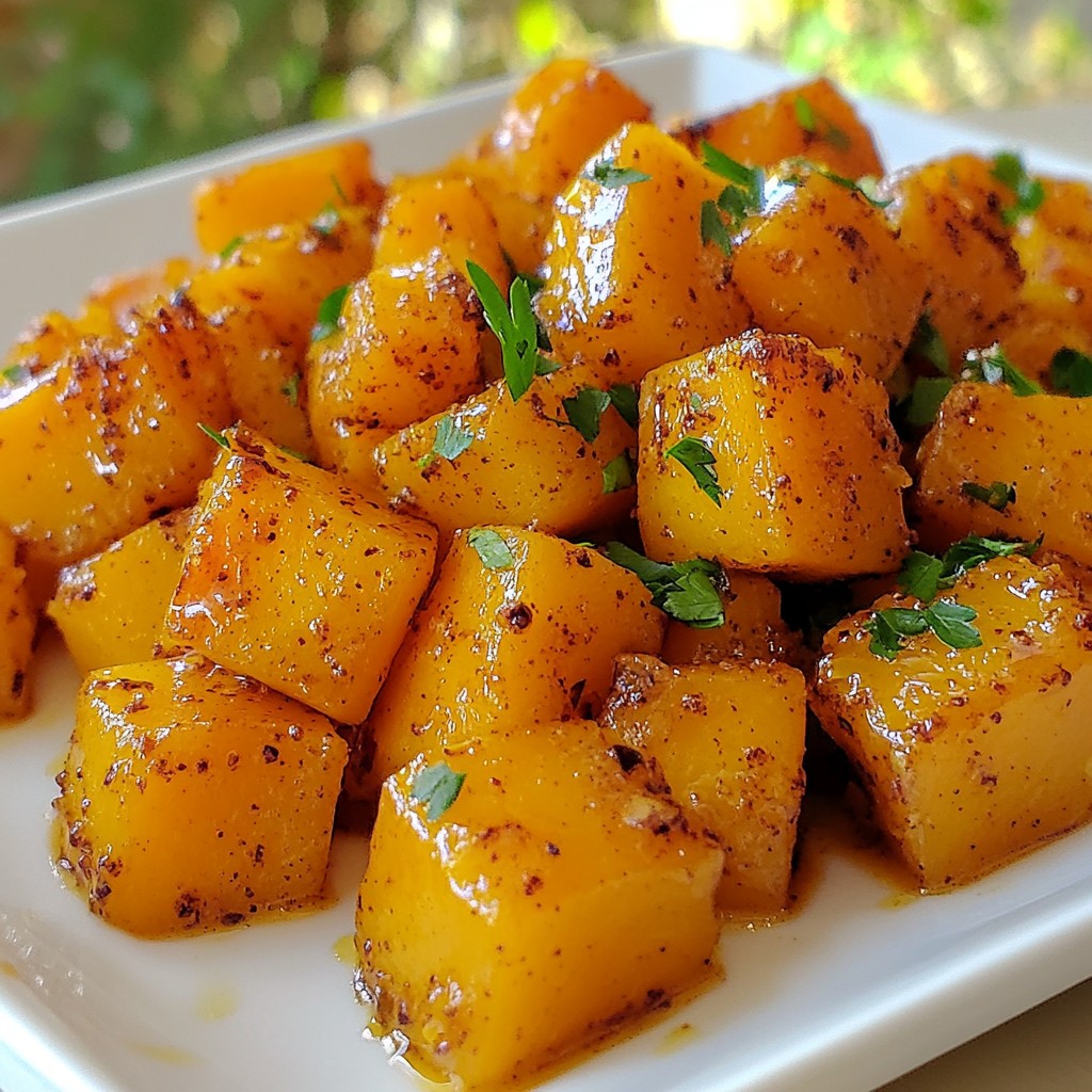 Honey Garlic Roasted Butternut Squash Delight