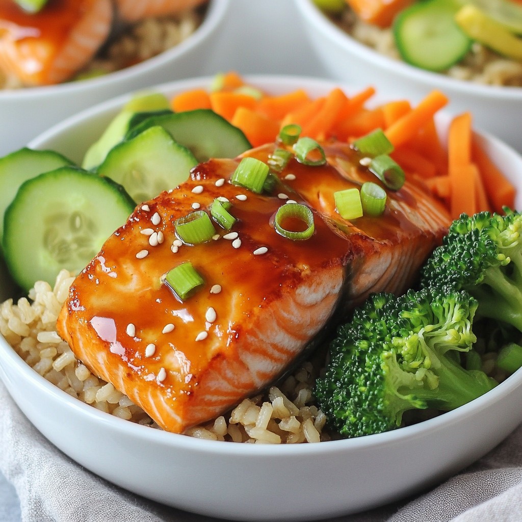 Teriyaki Glazed Salmon Bowls Flavorful and Simple Meal