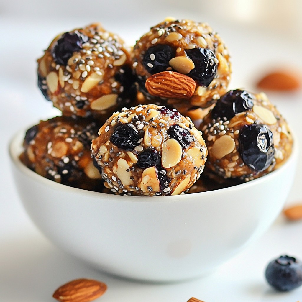 Blueberry Almond Energy Bites Nutritious Snack Boost