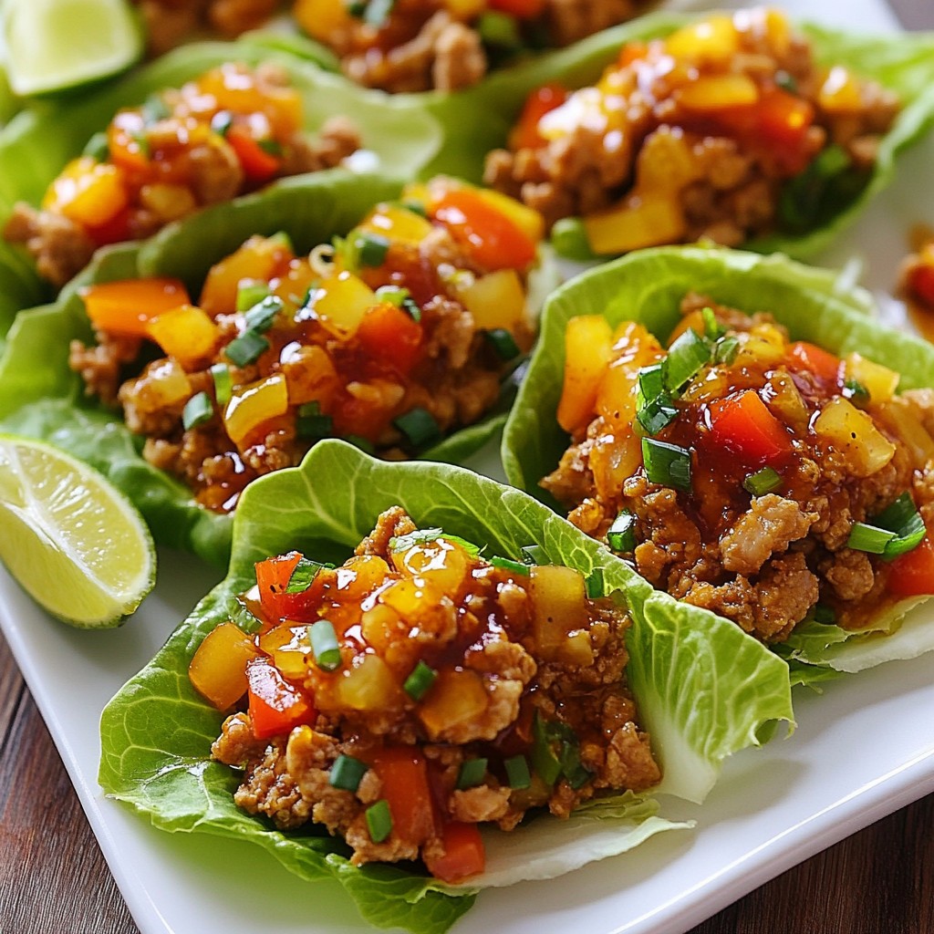 Honey Sriracha Chicken Lettuce Cups Flavorful Treat
