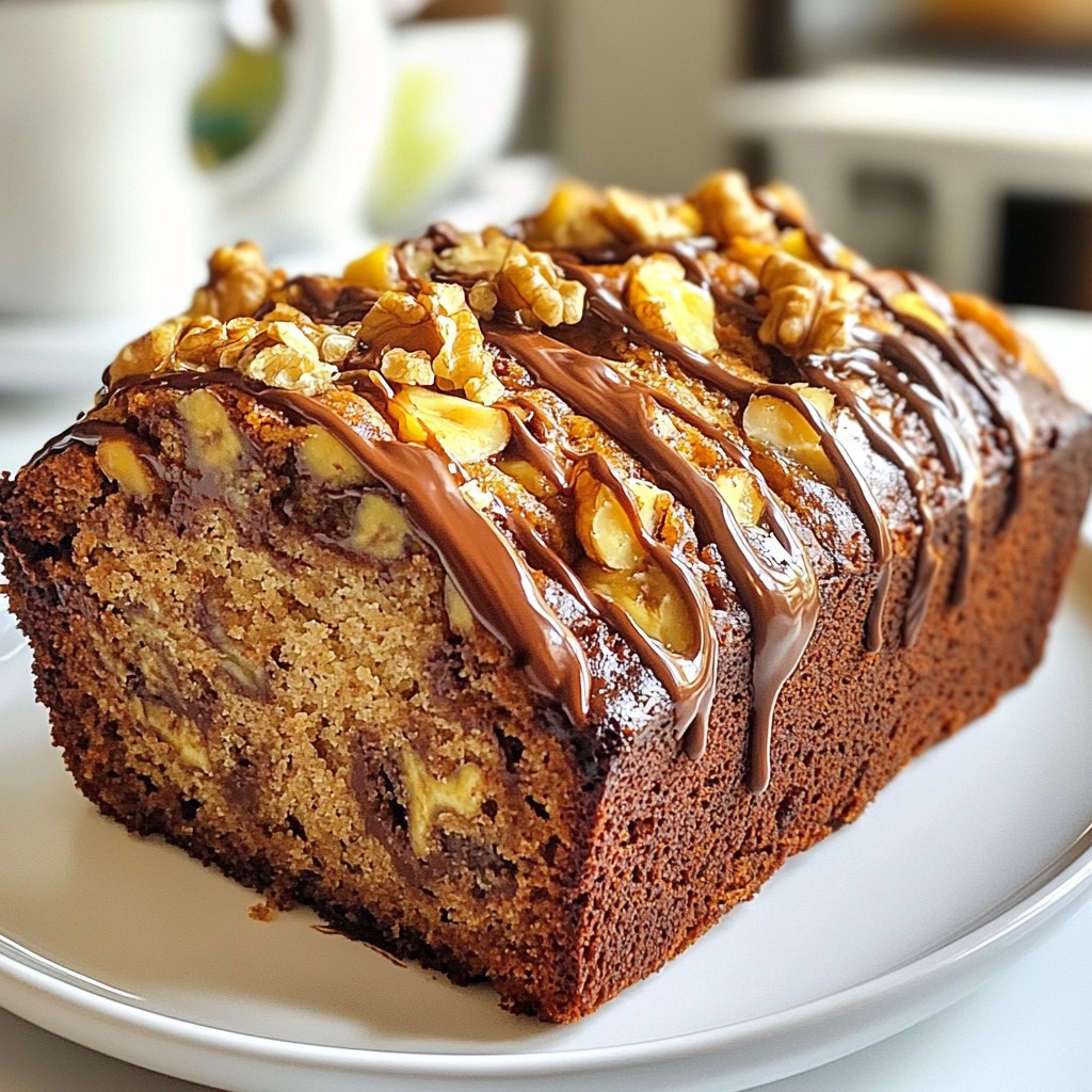 Nutella Swirl Banana Bread Rich and Decadent Delight