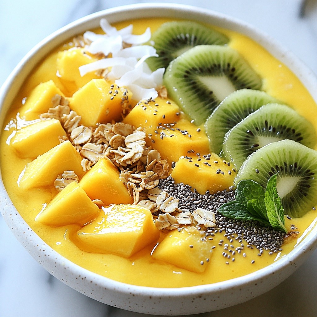 Tropical Mango Smoothie Bowl Healthy and Refreshing Treat