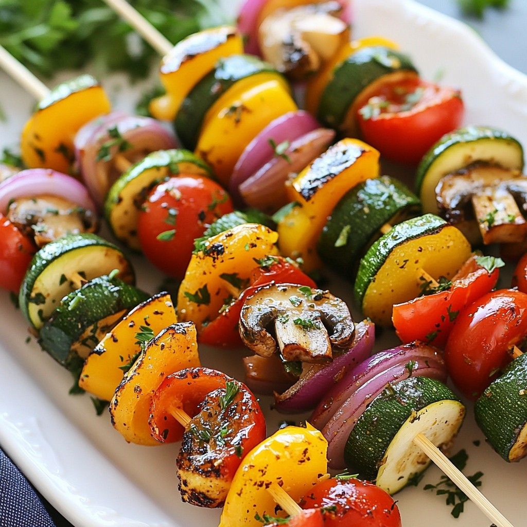 Garlic Herb Veggie Kabobs Flavorful Grilling Delight