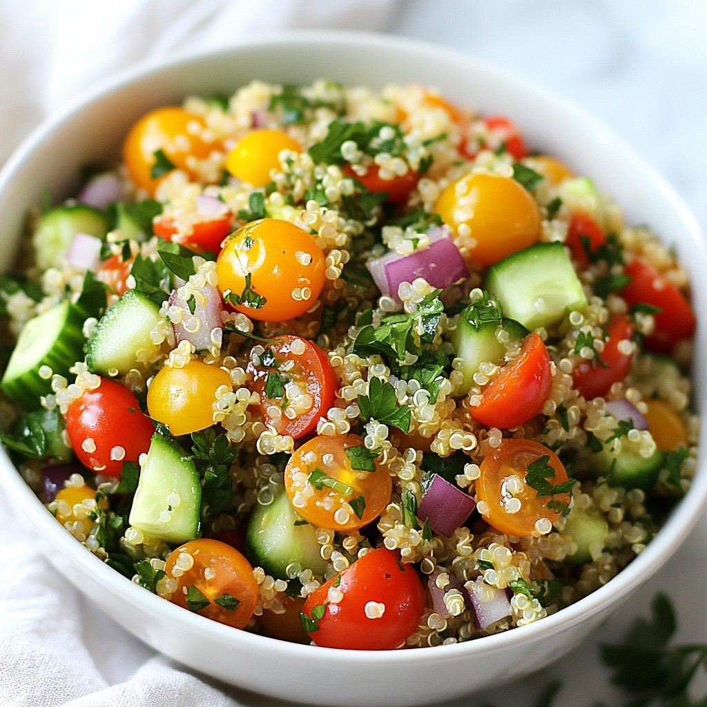 Mediterranean Quinoa Tabbouleh Fresh and Flavorful Dish