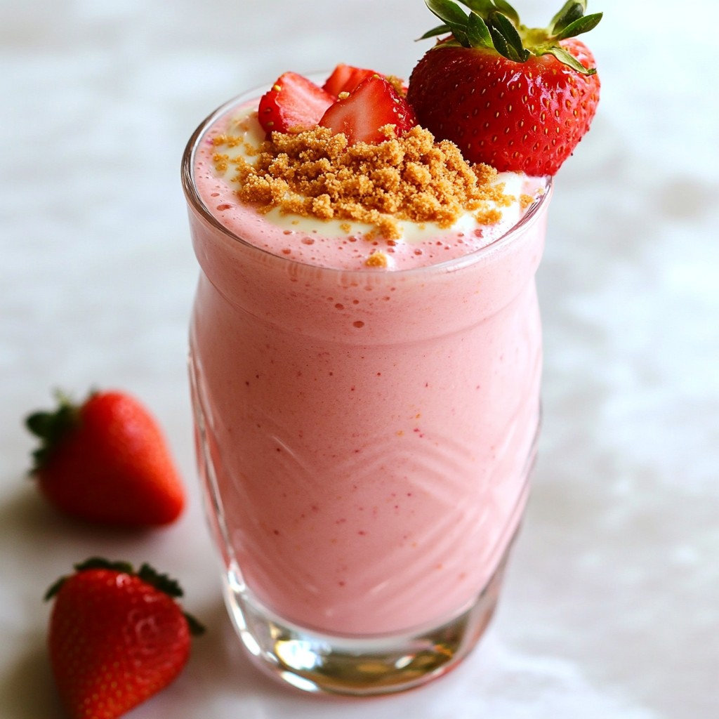 Strawberry Cheesecake Smoothie Delicious and Fresh Drink