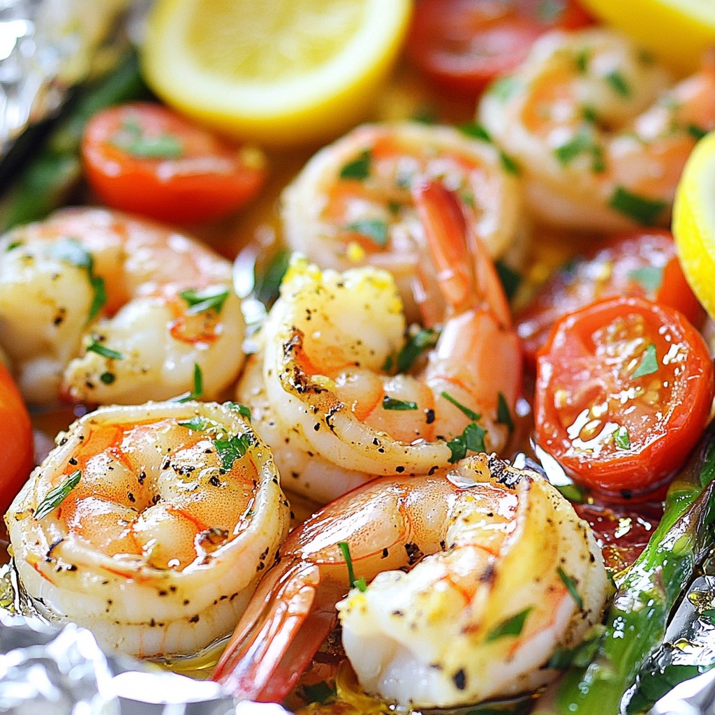 Lemon Garlic Shrimp Foil Packs Simple and Quick Meal