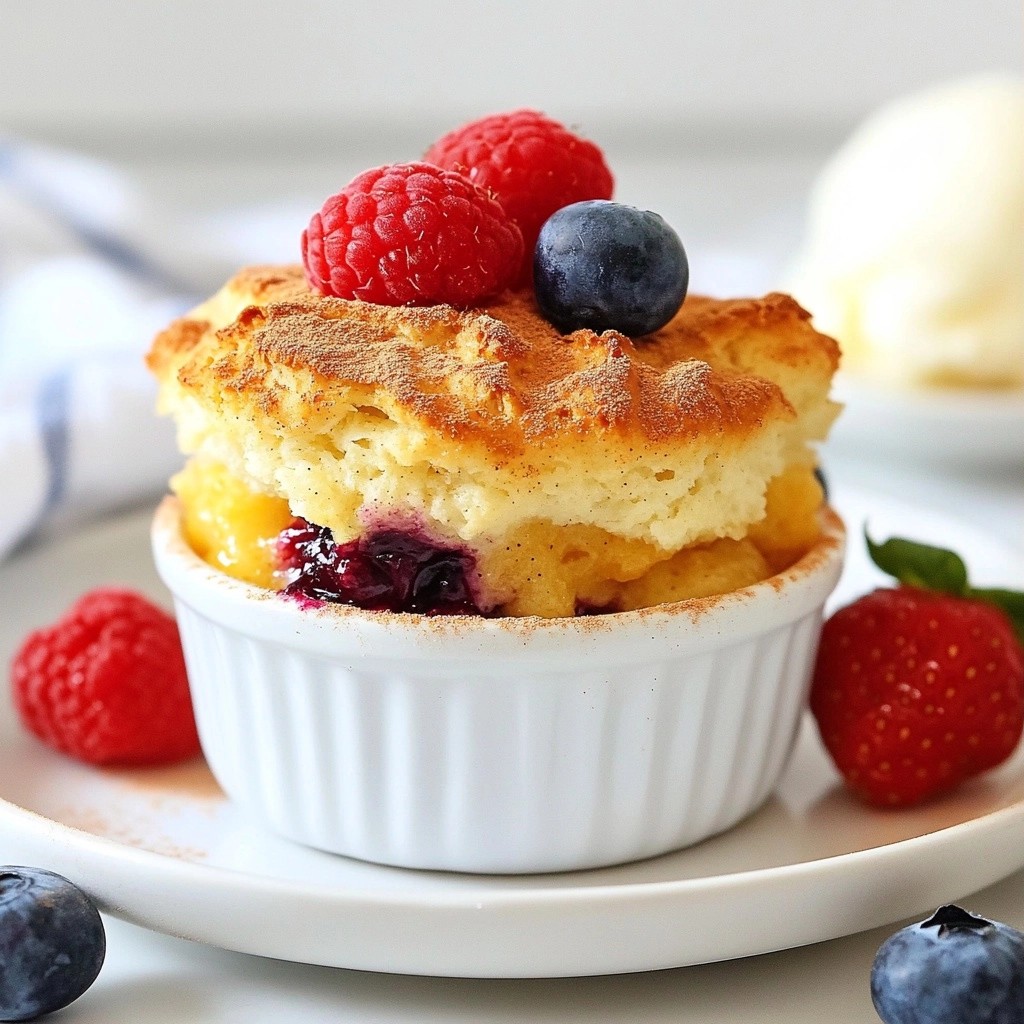 Gooey Air Fryer Mixed Berry Cobbler Cups Delight
