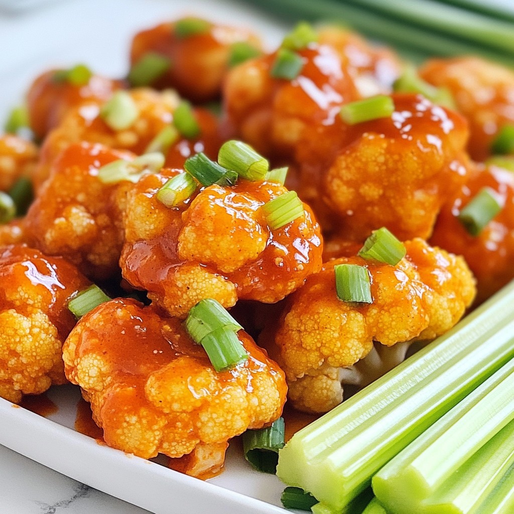 Air-fried Buffalo Cauliflower Bites Crispy and Flavorful