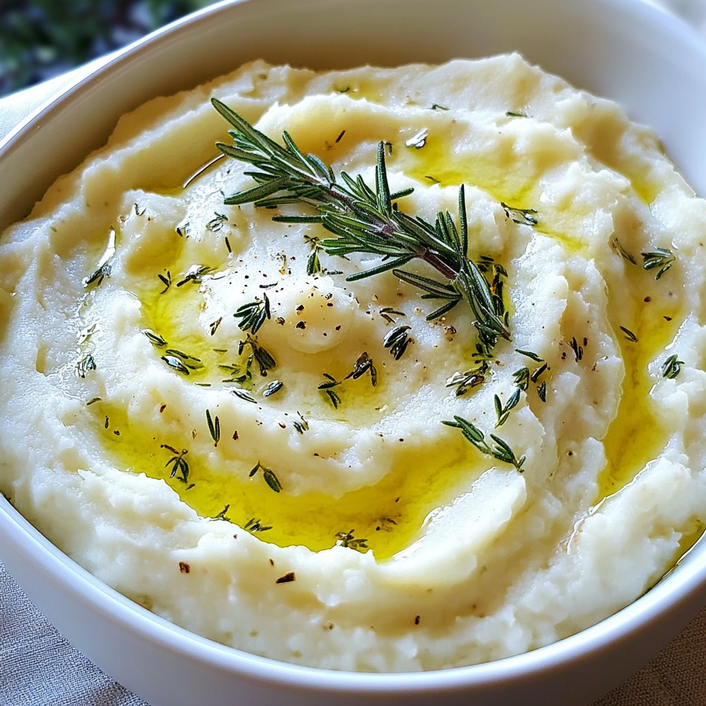 Garlic Herb Cauliflower Mash Creamy Flavorful Side