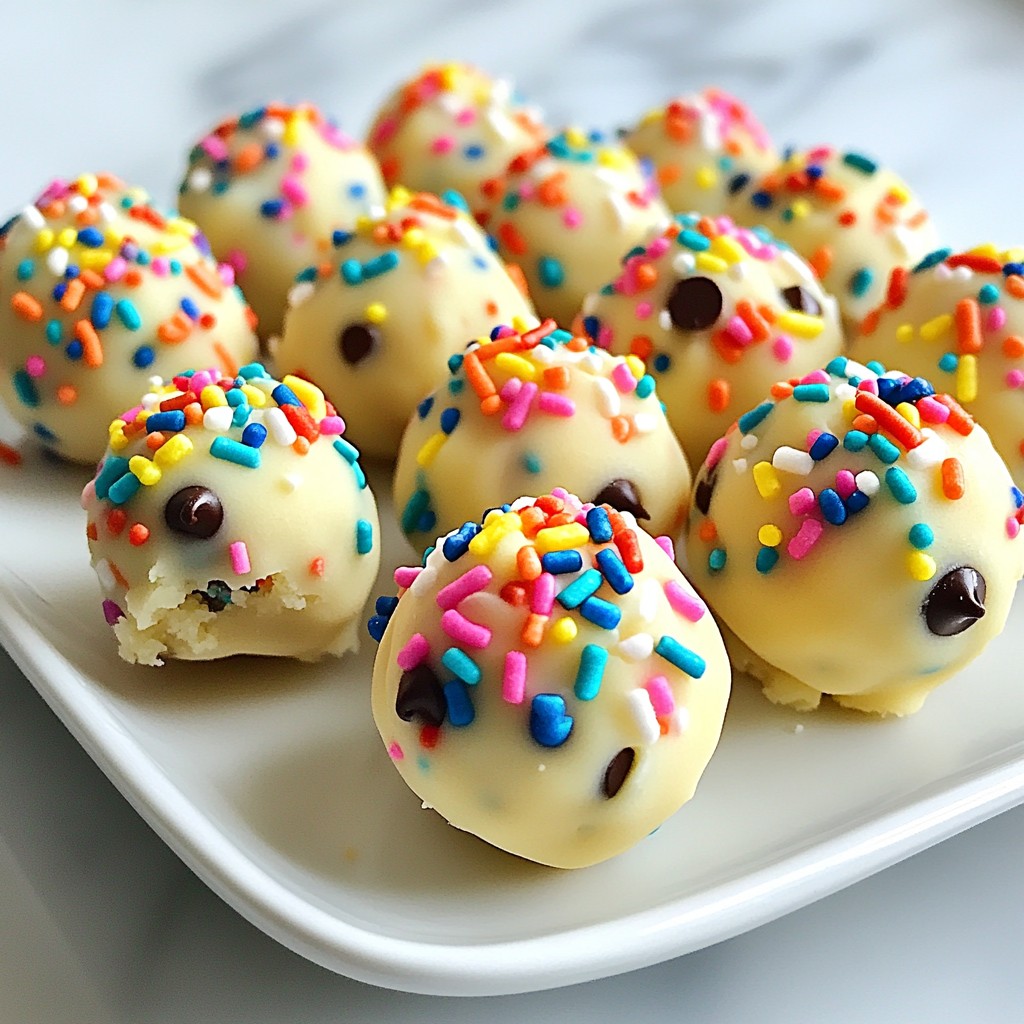 Funfetti Cookie Dough Bites Tasty Sweet Treats